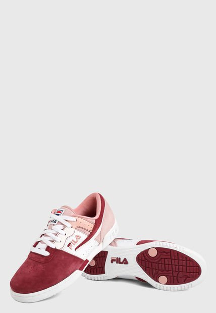 Tenis Lifestyle Vinotinto Rosa Blanco Fila Original Fitness Trip