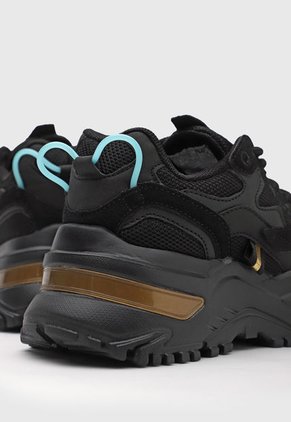 Tenis Lifestyle Negro-Dorado-Amarillo Neón Fila DG Fashion