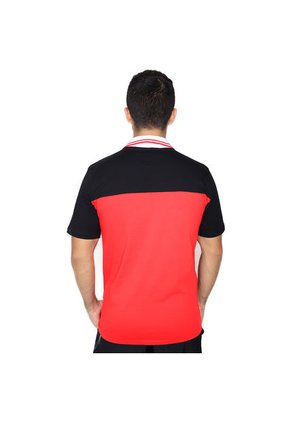 Polo Negro-Rojo-Blanco Fila