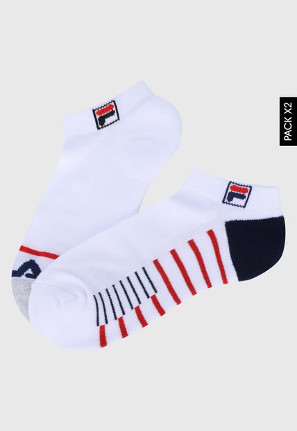Medias X2 Blanco-Azul-Rojo Fila