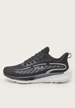 Tenis Running Negro-Plateado Fila Pioggia