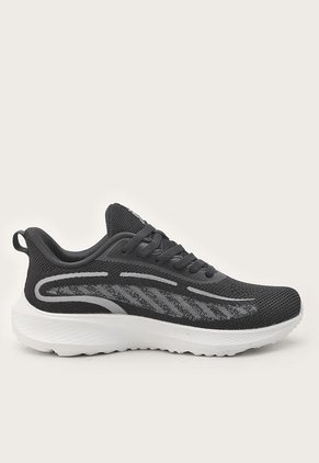 Tenis Running Negro-Plateado Fila Pioggia