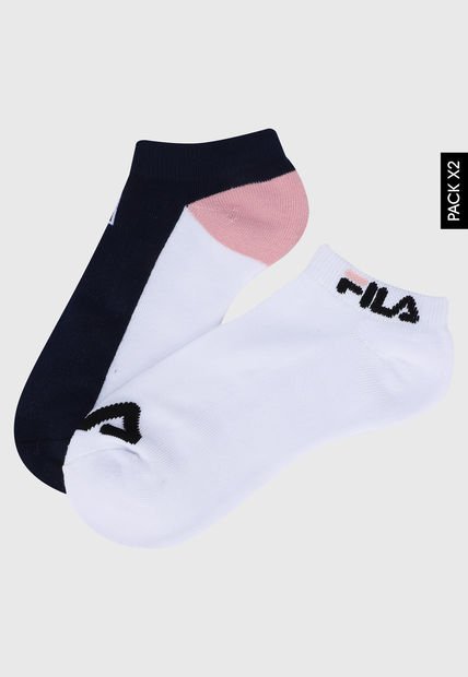 Medias X2 Blanco-Azul-Rosa Fila