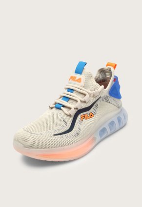 Tenis Lifestyle Beige-Azul-Naranja Neón Fila Furbo