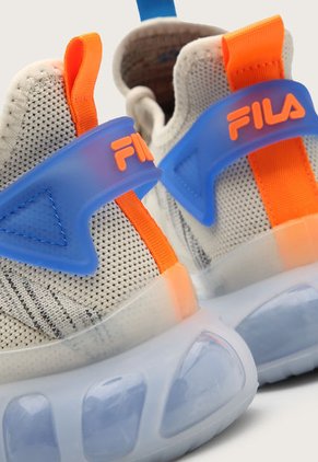 Tenis Lifestyle Beige-Azul-Naranja Neón Fila Furbo
