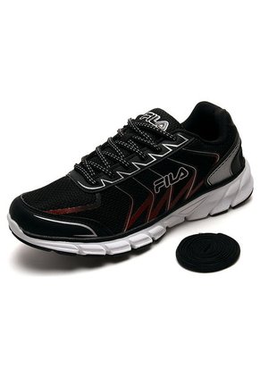 Tenis Running Negro-Rojo-Blanco Fila Jersey