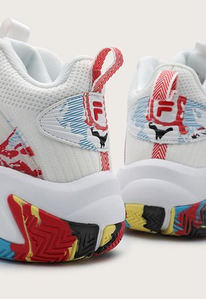 Tenis Basketball Blanco-Rojo-Azul Fila Bigotto