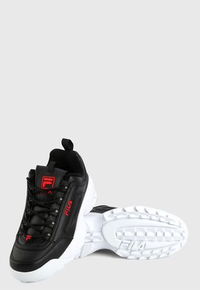 Tenis Lifestyle Negro-Rojo-Blanco Fila Disruptor II