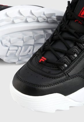 Tenis Lifestyle Negro-Rojo-Blanco Fila Disruptor II