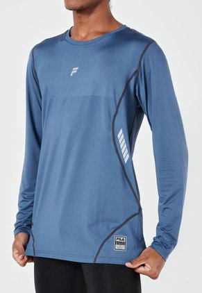 Camiseta Manga Larga Azul Fila