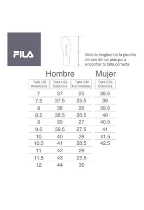 GUAYO FILA HOMBRE 431040BLK ENGLAR FG Talla 9