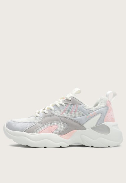 Tenis Lifestyle Blanco-Gris-Rosa Fila Bister