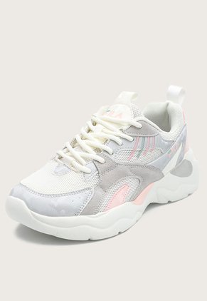 Tenis Lifestyle Blanco-Gris-Rosa Fila Bister