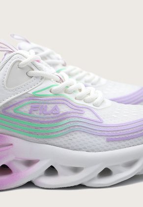 Tenis Lifestyle Blanco-Lila-Verde Menta Fila Grasso