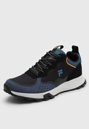 Tenis de Senderismo Negro-Azul Navy-Mostaza FILA Mrs Runner