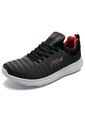 Tenis Running Gris-Negro-Rojo Fila de Fila