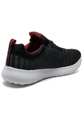 Tenis Running Gris-Negro-Rojo Fila