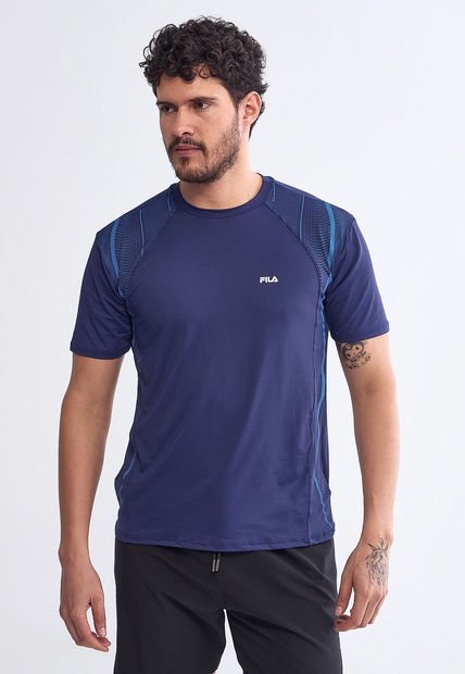 Camiseta Azul Navy-Azul Medio FILA Rayer