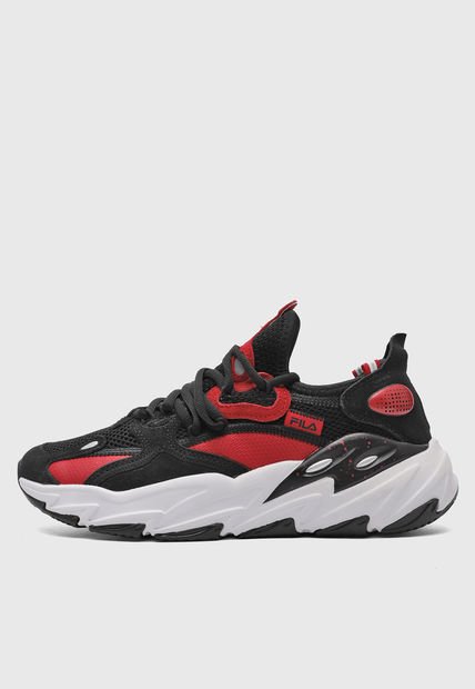 Tenis Lifestyle Negro-Rojo-Blanco Fila Ray Tracer Evo 2