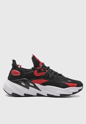 Tenis Lifestyle Negro-Rojo-Blanco Fila Ray Tracer Evo 2