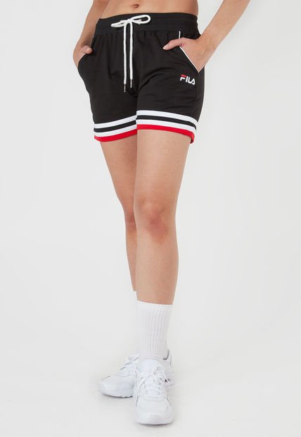 Short Negro-Blanco-Rojo Fila