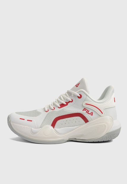 Tenis Basketball Blanco-Rojo-Gris FILA Jumpjet