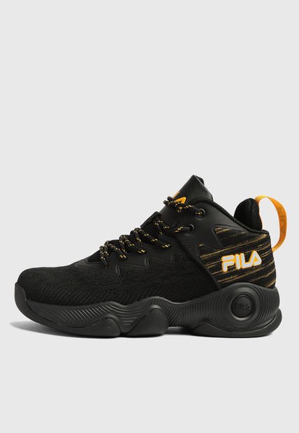 Tenis Basketball Negro-Amarillo FILA Rimrider