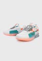 Tenis Lifestyle Blanco-Azul Turquesa-Naranja Neón Fila Targa de Fila