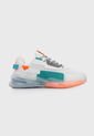 Tenis Lifestyle Blanco-Azul Turquesa-Naranja Neón Fila Targa de Fila