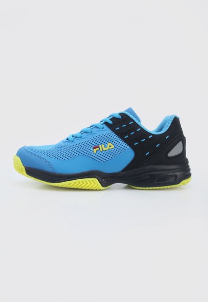 Tenis para Tennis Azul-Negro-Amarillo Neón Fila