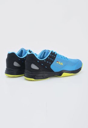 Tenis para Tennis Azul-Negro-Amarillo Neón Fila