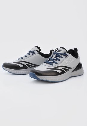 Tenis Running Gris-Negro-Azul Fila