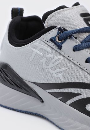 Tenis Running Gris-Negro-Azul Fila