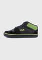 Bota Lifestyle Negro-Verde Neón Fila de Fila