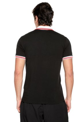 Polo Negro-Rojo-Blanco Fila