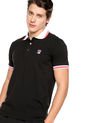 Polo Negro-Rojo-Blanco Fila de Fila