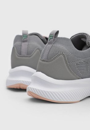 Tenis Running Gris-Palo Rosa-Verde FILA Yenjun