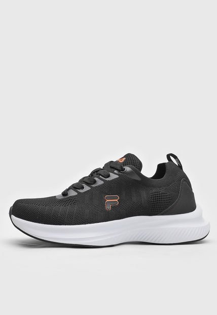 Tenis Running Negro-Naranja-Blanco FILA Yenjun