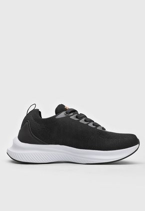 Tenis Running Negro-Naranja-Blanco FILA Yenjun