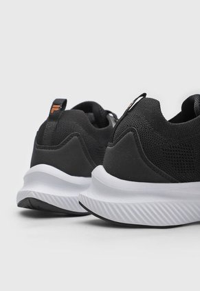 Tenis Running Negro-Naranja-Blanco FILA Yenjun
