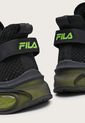 Tenis Lifestyle Negro-Gris-Verde Neón Fila Dualitty de Fila