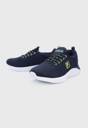 Tenis Running Azul-Blanco-Verde Neon Fila