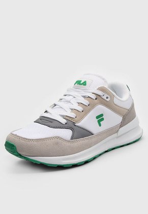 Tenis Lifestyle Blanco-Gris-Verde FILA Trihur