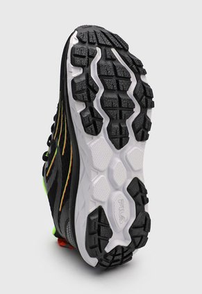 Tenis Running Negro-Amarillo Neón-Amarillo Fila Dandier