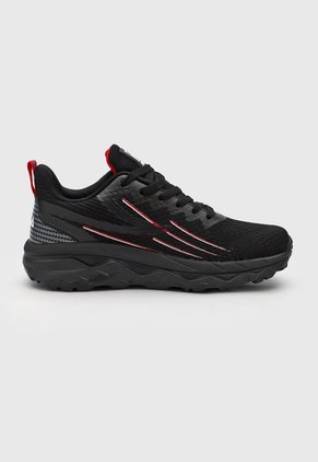 Tenis Running Negro-Rojo-Gris Fila Dandier