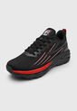 Tenis Running Negro-Rojo-Gris Fila Dandier de Fila