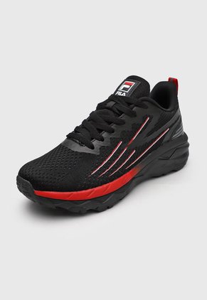 Tenis Running Negro-Rojo-Gris Fila Dandier