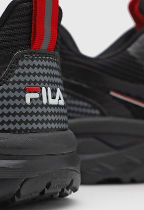 Tenis Running Negro-Rojo-Gris Fila Dandier