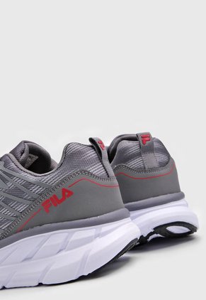 Tenis Running Gris-Blanco-Rojo FILA Runmer