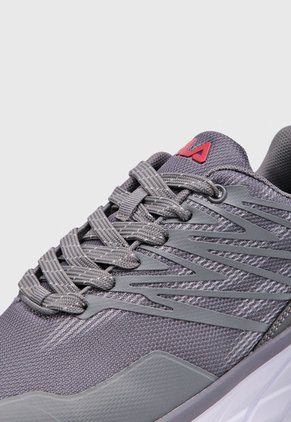 Tenis Running Gris-Blanco-Rojo FILA Runmer